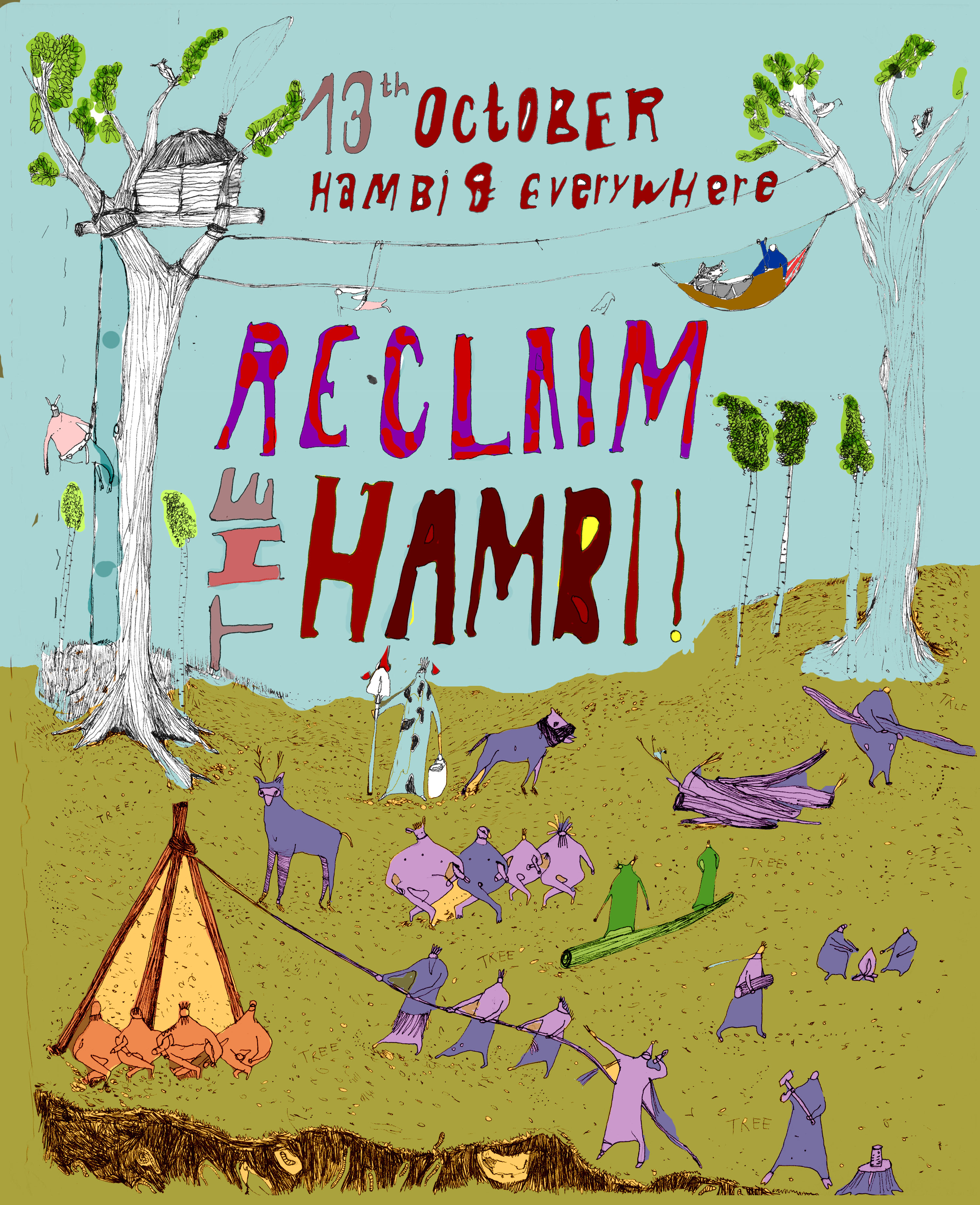 Read more about the article Reclaim the Hambi! – Reflektionen zu Strategie und Aufruf zu Aktionen